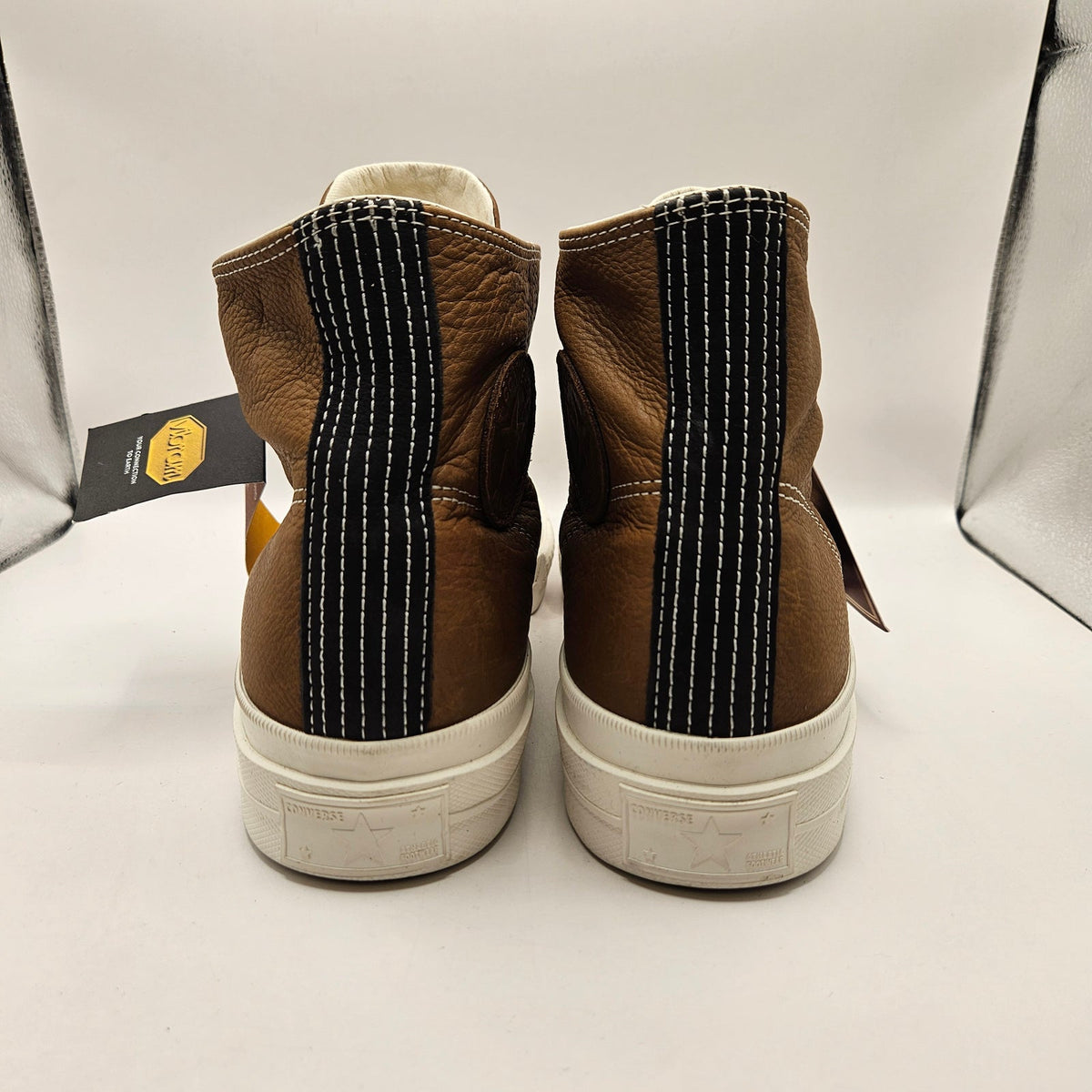 CONVERSE MEN'S 11.5 FIRST STRING BROWN VIBRAM ALL LEATHER CHUCK TAYLOR A17915C