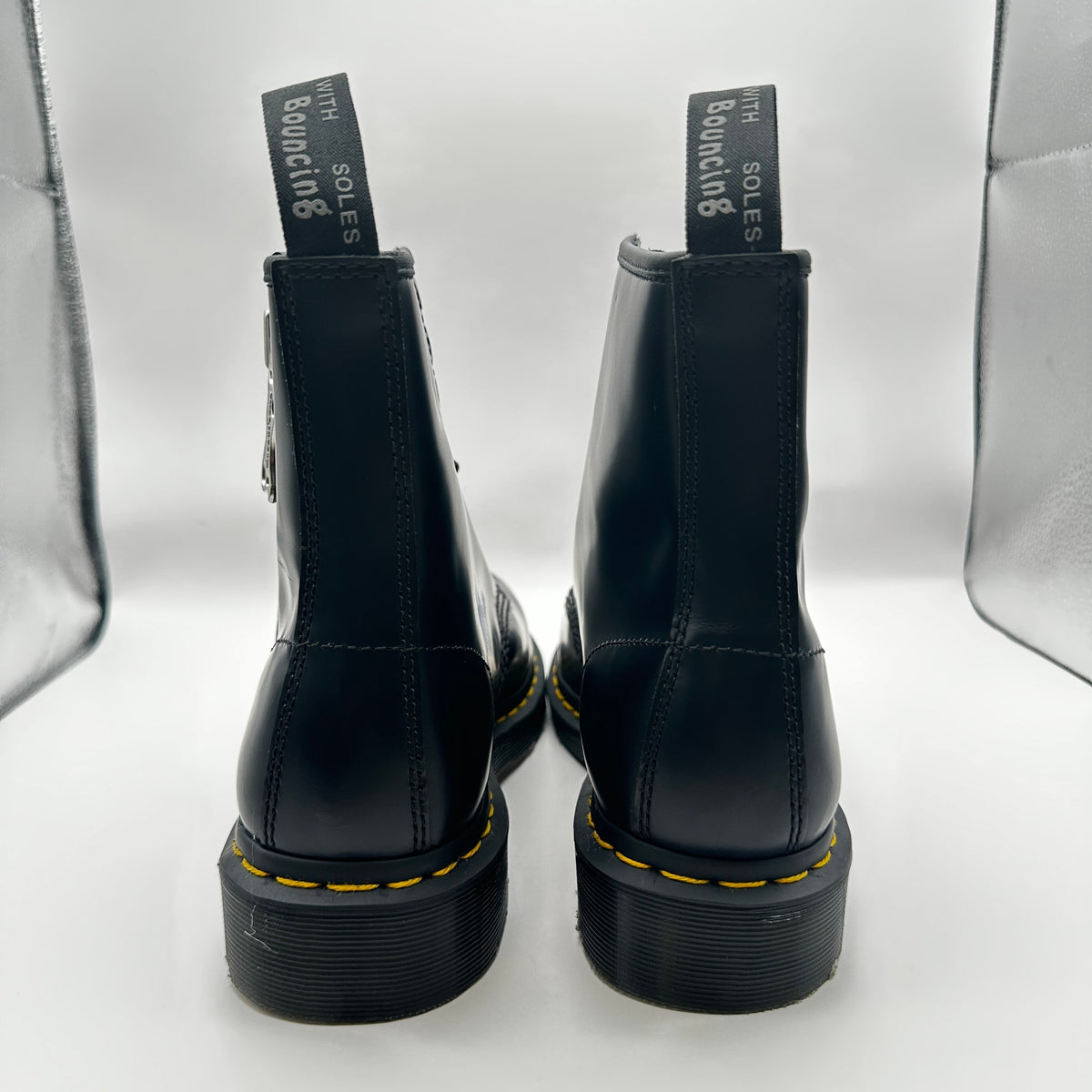 Dr. Doc Martens 1460 Zip Smooth Leather Lace-up Boots Black Size 8 Men’s New