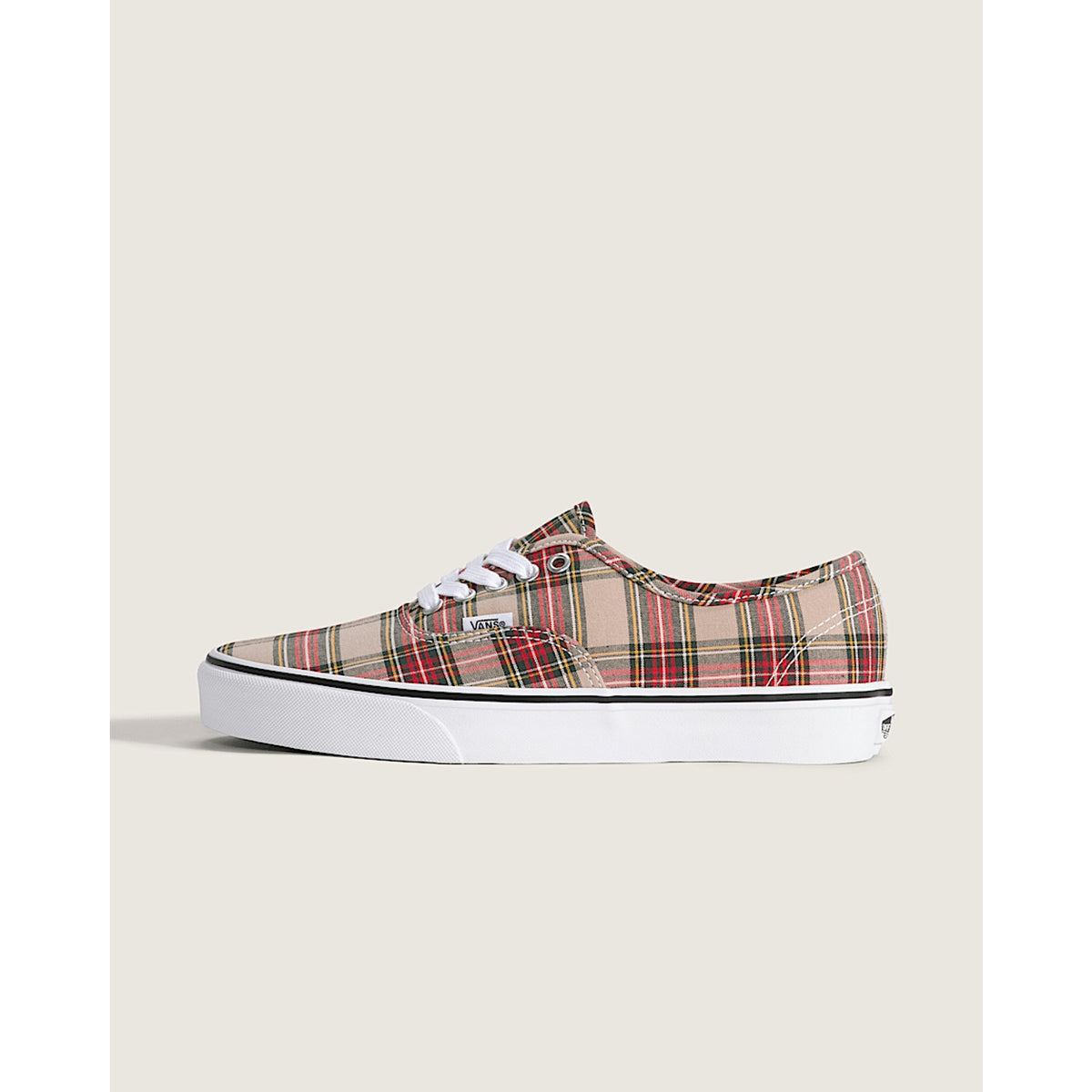 VANS WOMEN'S 7 AUTHENTIC LOW TOP SNEAKER PLAID TAN NIB VN000EGATAN