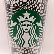 STARBUCKS 24oz SKULL GLOW IN THE DARK TUMBLER HALLOWEEN NWT
