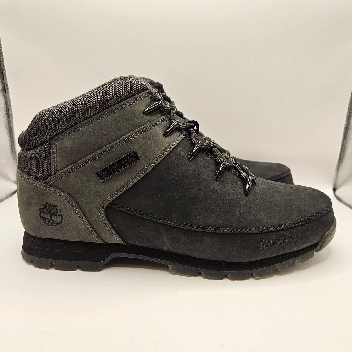 TIMBERLAND MEN'S 11.5 EURO SPRINT MID HIKER BOOTS BLACK GRAY TB0A1KAC015