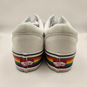 VANS M8 W9.5 OLD SKOOL STAC PRIDE RAINBOW WHITE STACKED SNEAKER SHOES NWOB