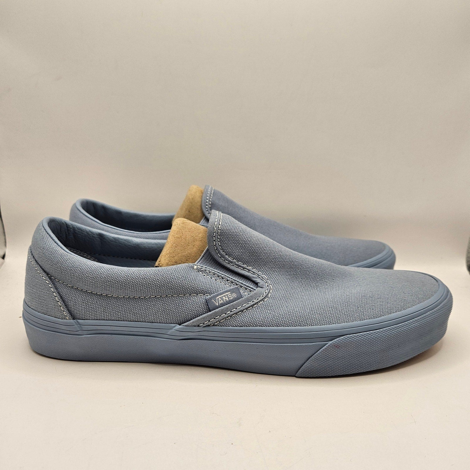 VANS MEN'S 10 CLASSIC SLIP ON PASTEL MONO DUSTY BLUE NWOB