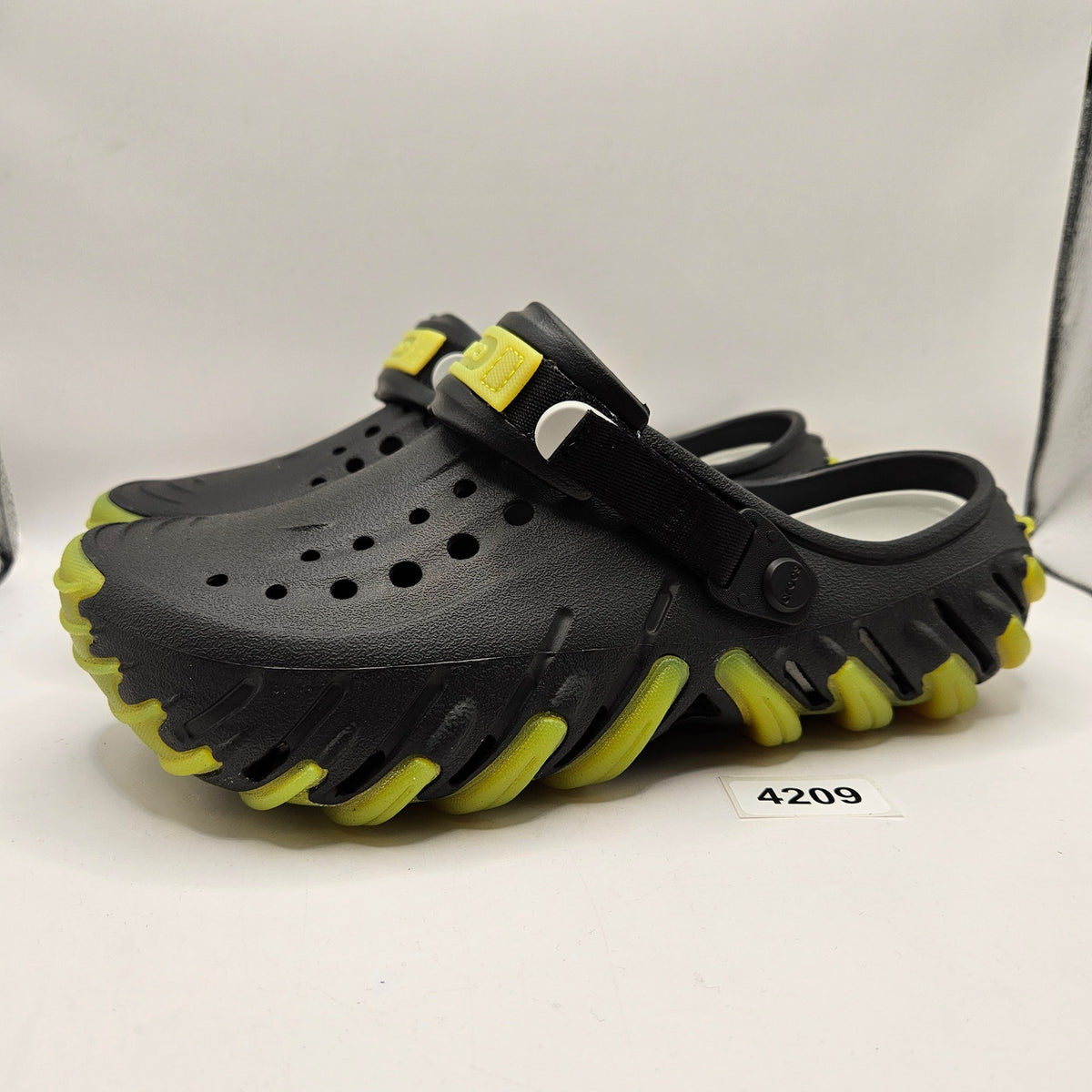 CROCS MEN'S 8 ECHO ICEY RO CLOG BLACK GREEN 211458-001 BACKSTRAP TERRAIN