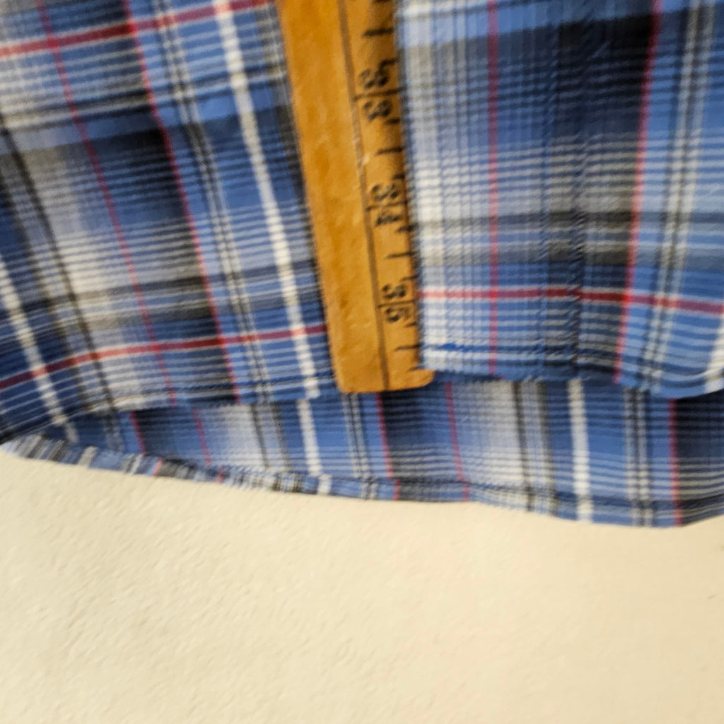 WRANGLER PBR PLAID MEN'S 2XT PEARL SNAP WESTERN SHIRT NWT