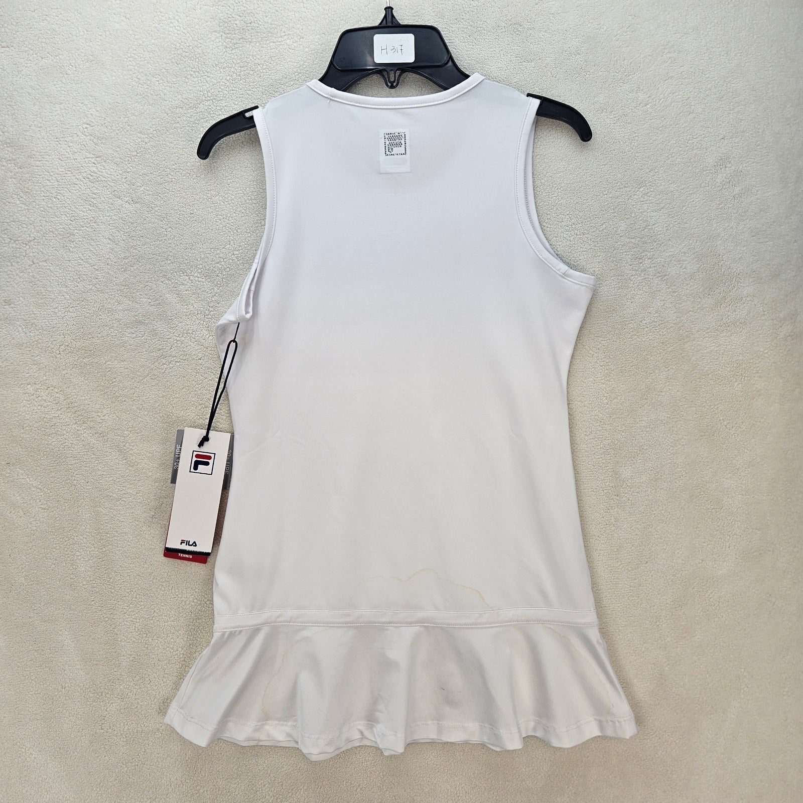 FILA GIRLS MEDIUM WHITE TENNIS DRESS NWT RHINESTONE LOGO TG018413