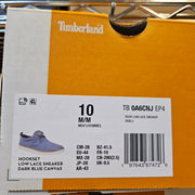 TIMBERLAND MEN'S 10 HOOKSET LOW LACE SNEAKER BLUE CANVAS BOAT SHOE TB0A6CNJEP4