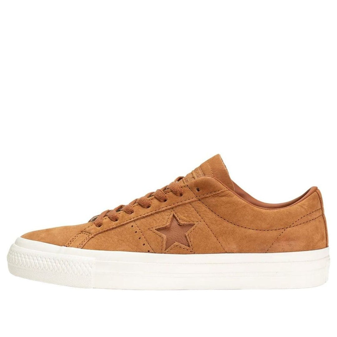 CONVERSE MEN'S 10.5 ON STAR PRO LOW NUBUCK WARM TAN EGRET SKATEBOARDING A09247C
