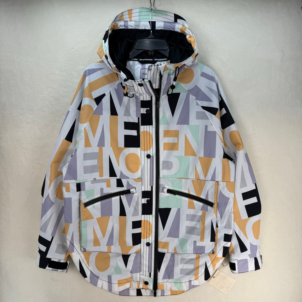 FREE PEOPLE SIZE SMALL WINDBREAKER SINGING IN THE RAIN JACKET PASTEL PACKABLE