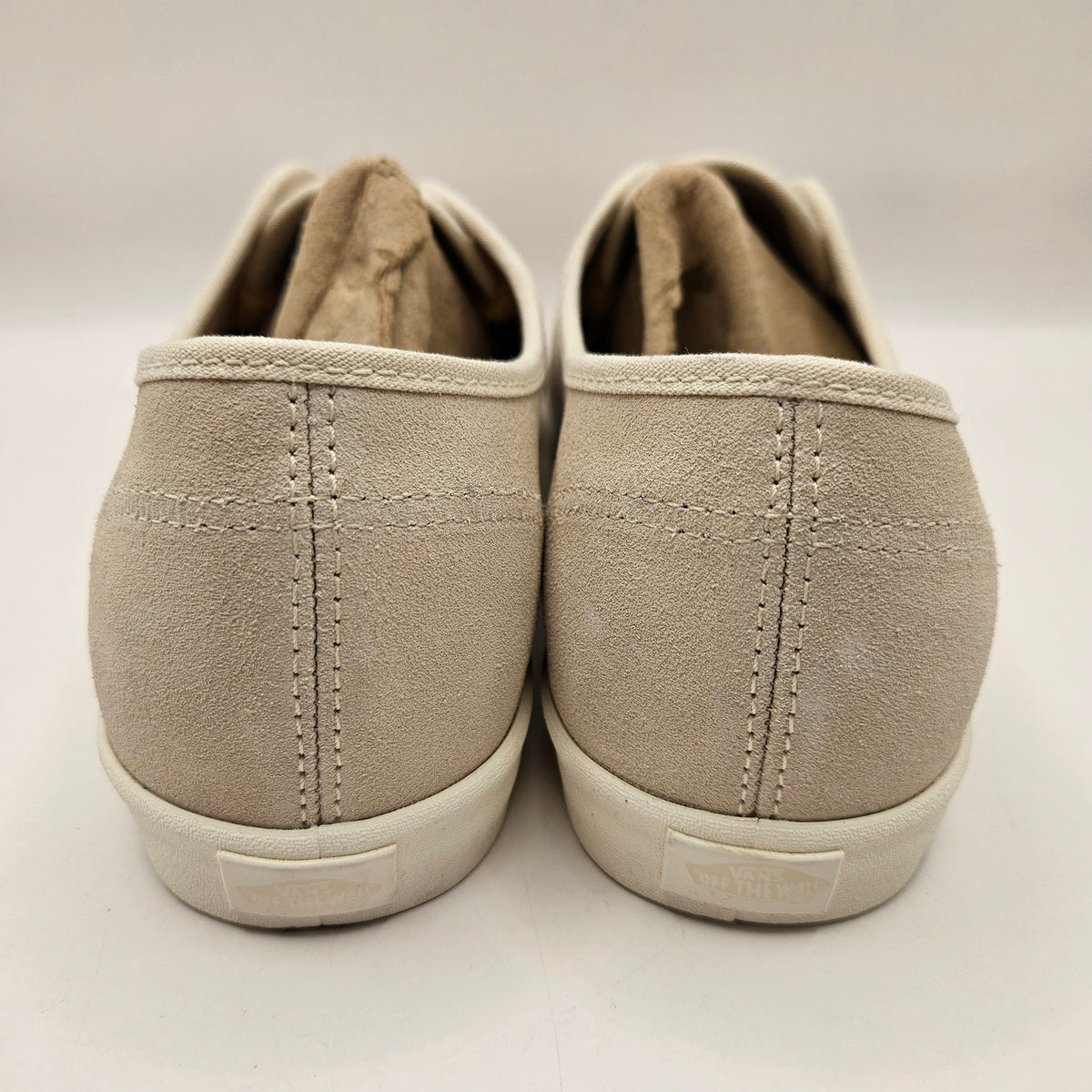 VANS WOMEN'S 9.5 AUTHENTIC LOW PRO FAT LACE TURTLEDOVE YARROW SUEDE BEIGE