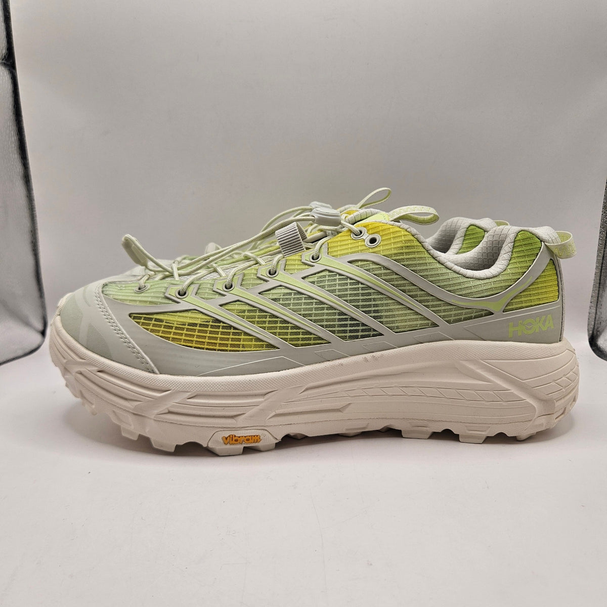 HOKA ONE MEN'S 10.5 MAFATE THREE2 GRID TRUFFLE SALT VIBRAM NWOB 1173332-TLT NWOB