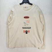 TIMBERLAND MEN'S XL MADE FOR WORKING HANDS LONG SLEEVE GRAPHIC TSHIRT NWT CREAM
