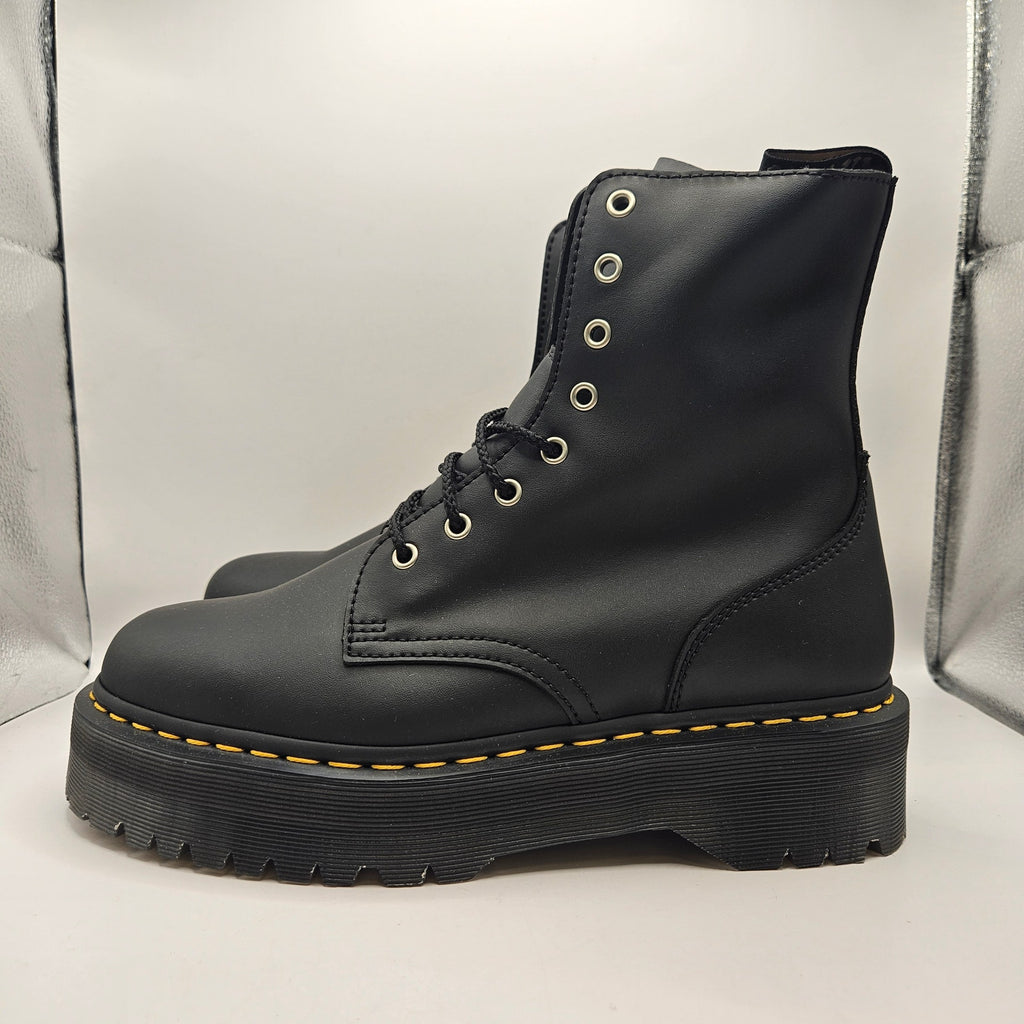 DR MARTENS MEN'S 11 JADON BLACK NAPPA LEATHER PLATFORM BOOTS NWOB