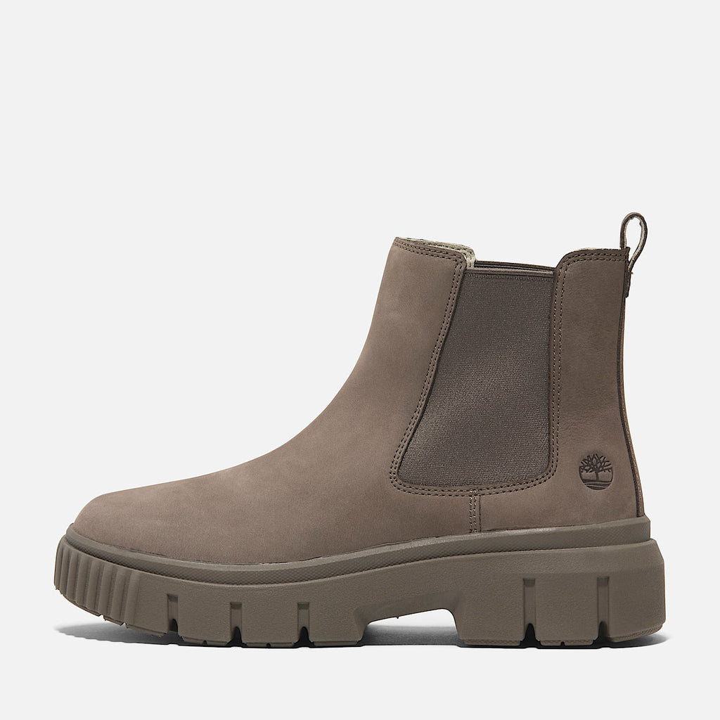 TIMBERLAND WOMEN'S 9.5 GREYFIELD MID CHELSEA BOOT MEDIUM BROWN NUBUCK
