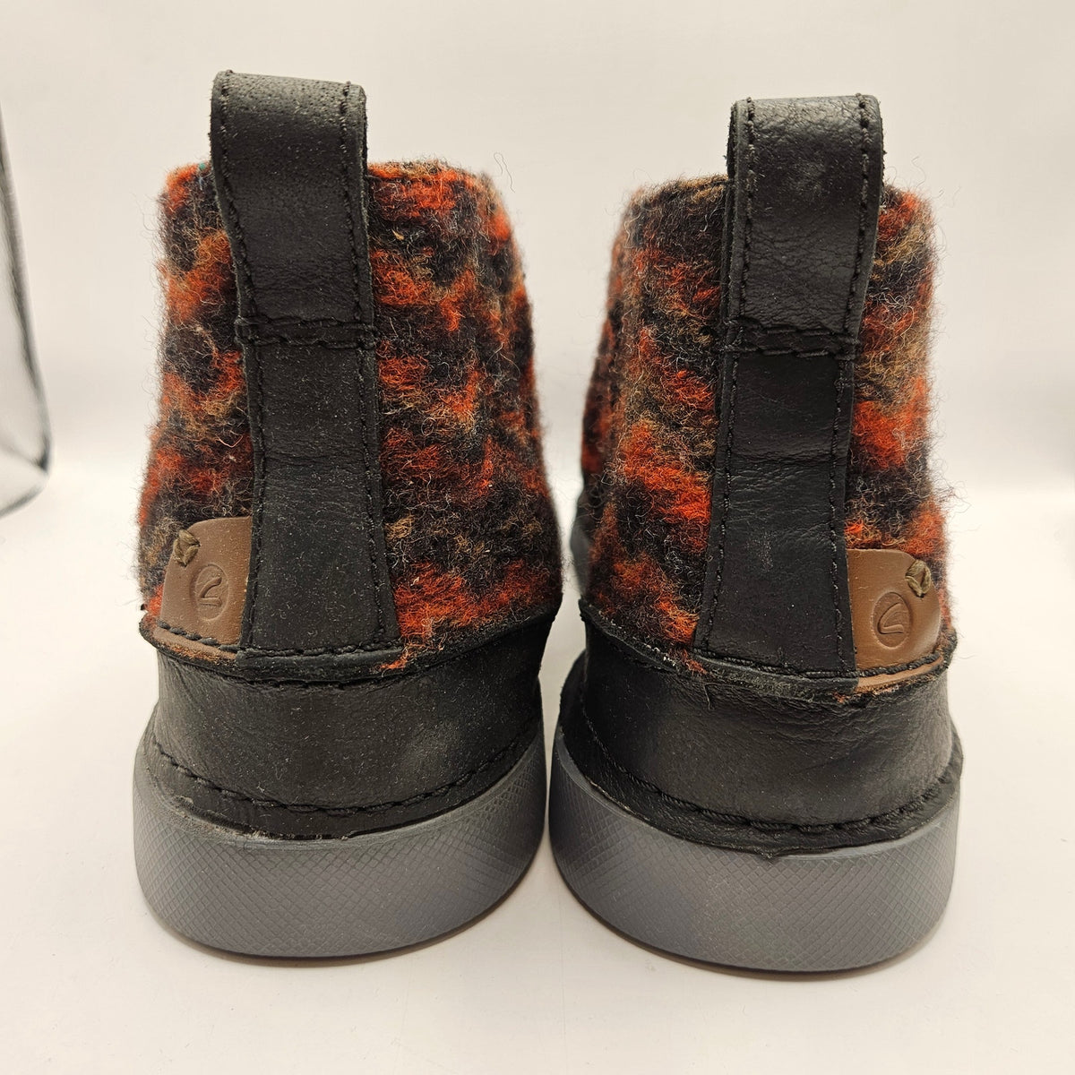 CLARKS MEN'S 10.5 GERALD ANKL BOOT SLIPPERS ORTHOLITE CHELSEA WOOL