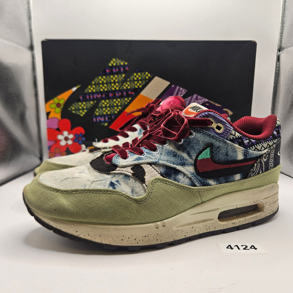NIKE MEN'S 9.5 AIR MAX 1 SP X CONCEPTS MELLOW 2022 LOW TOP SNEAKER DN1803-300