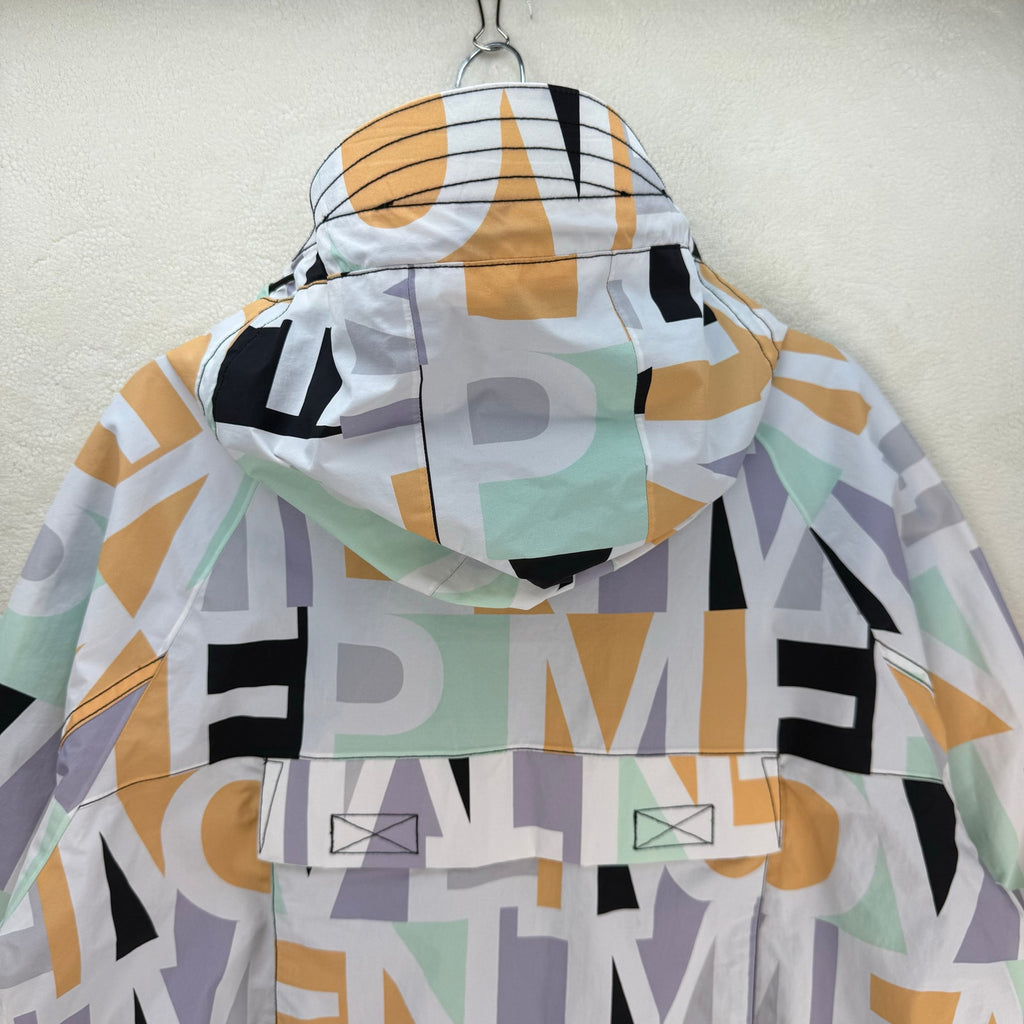 FREE PEOPLE SIZE SMALL WINDBREAKER SINGING IN THE RAIN JACKET PASTEL PACKABLE