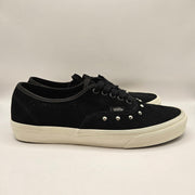 VANS MEN'S 8.5 AUTHENTIC SPIKE BLACK SUEDE WHITE GOTHIC VINTAGE NWOB