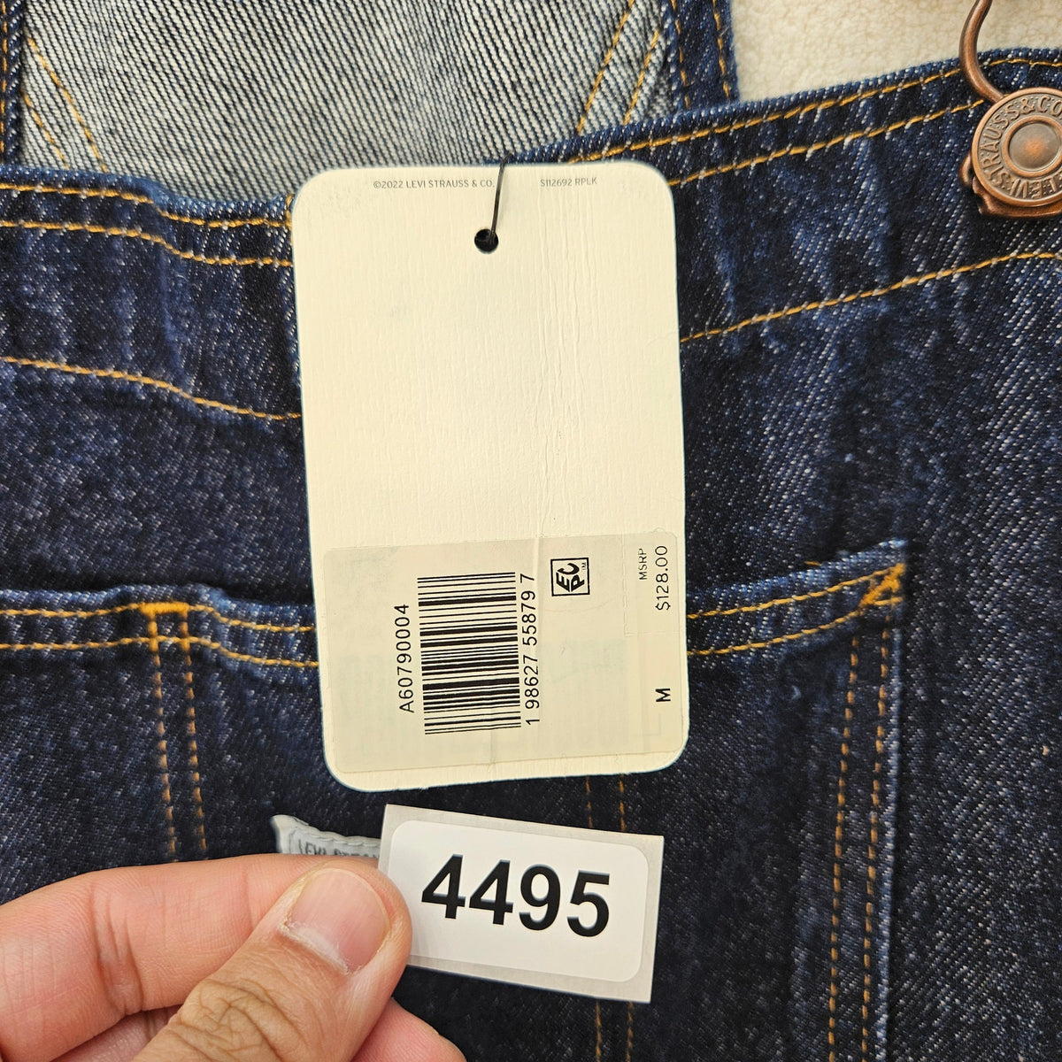LEVI'S WOMEN'S MEDIUM BAGGY HIGHWATER OVERALLS DARK WASH A60790004