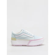 VANS WOMEN'S 10 OLD SKOOL STACKED PLATFORM BLUE WHITE PINK NIB