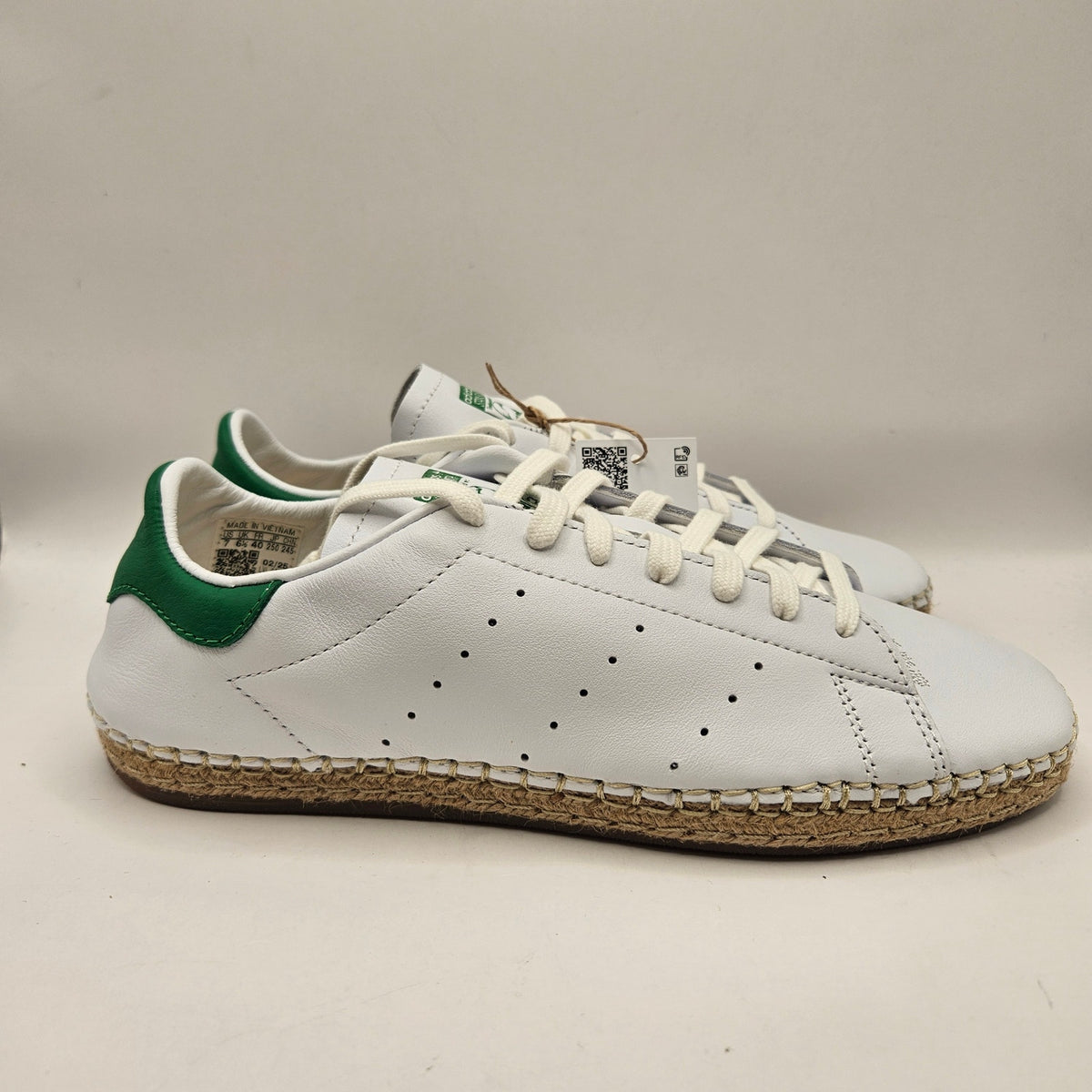 ADIDAS ORIGINALS X CLOT EDISON CHEN MEN'S 7 ESPADRILLE WHITE GREEN NWOB JQ9226