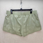 ADIDAS WOMEN'S LARGE PACER WOVEN DEBOSS TRAINING/RUNNING SHORTS LIME HK7544 NWT