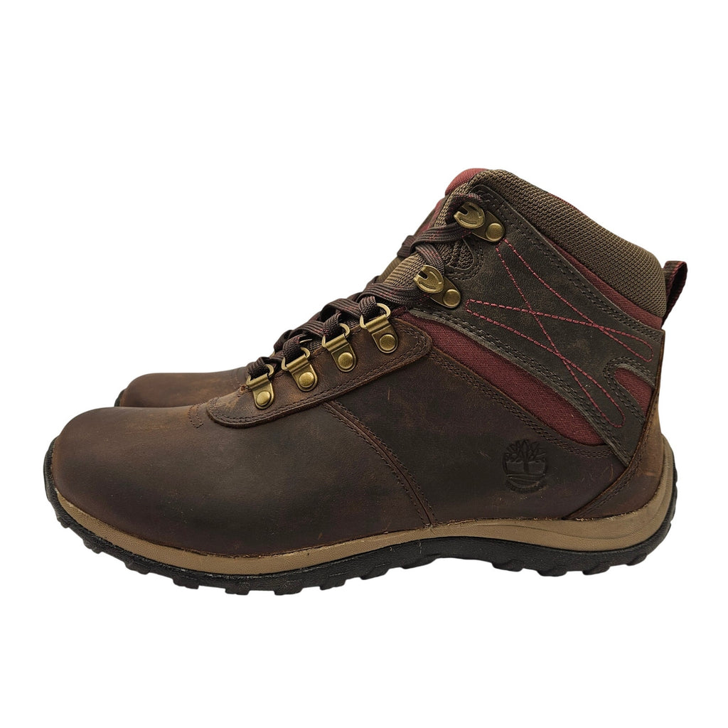 TIMBERLAND WOMEN'S 9.5 WIDE NORWOOD MID WATERPROOF HIKING BOOTS DARK BROWN NIB