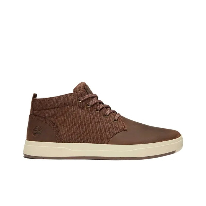 TIMBERLAND MEN'S 12 DAVIS SQUARE MID LACE SNEAKER DARK BROWN FULL GRAIN NIB