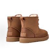 UGG MEN'S 12 CLASSIC MINI LENNOX LACE UP CHESTNUT 1174582 NIB