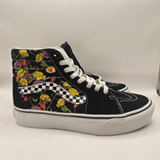 VANS M6.5/W8 SK8 HI PLATFORM POPPY CHECKERBOARD BLACK NWOB
