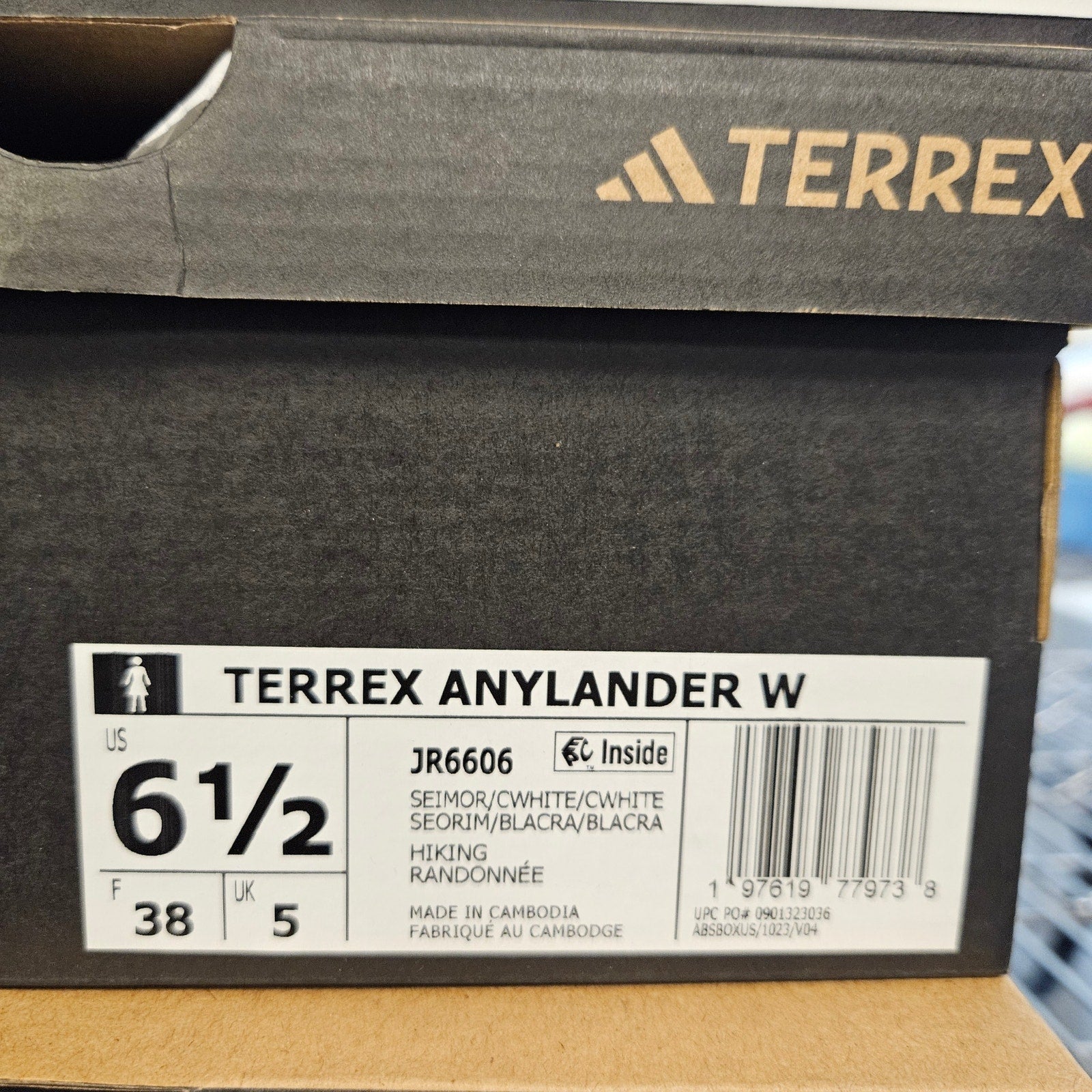 ADIDAS WOMEN'S 6.5 TERREX ANYLANDER JR6606 BLUE WHITE NIB