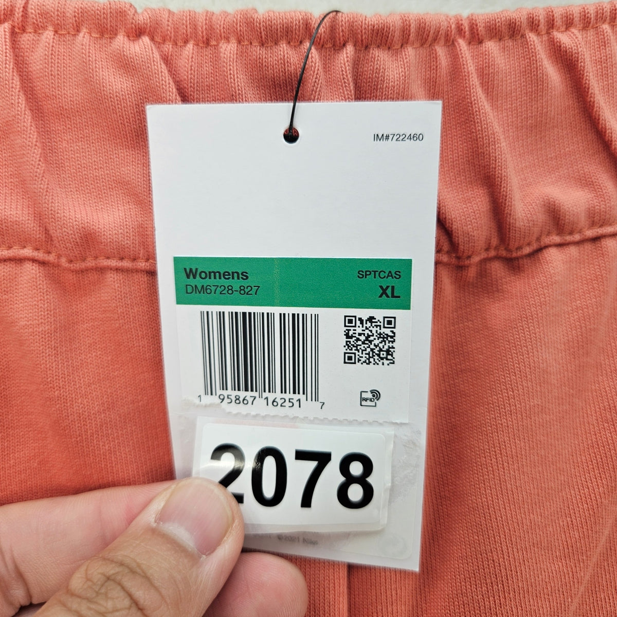 NIKE SPORTSWEAR WOMEN'S XL COTTON JERSEY SHORTS MADDER ROOT DM6728-827 NWT