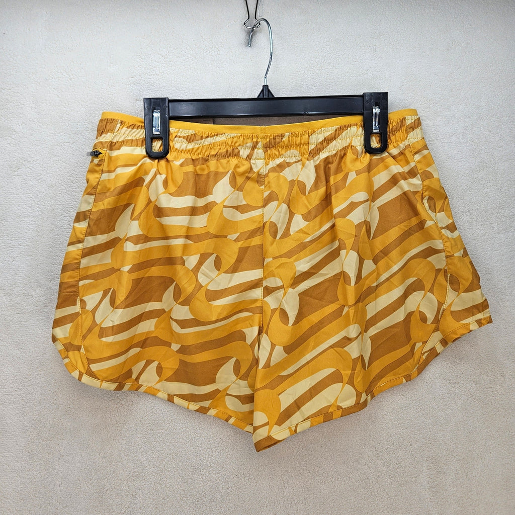 NIKE WOMEN'S LARGE YELLOW DRI FIT ICON CLASH TEMPO LUXE RUNNING SHORTS DQ6117