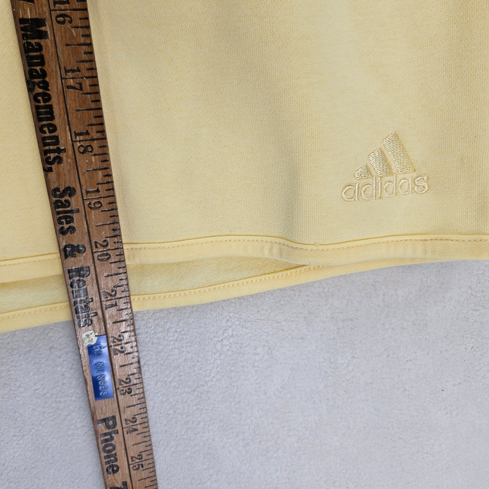 ADIDAS MEN'S XL INTERNAL FLEECE YELLOW SHORTS HT6112 NWT