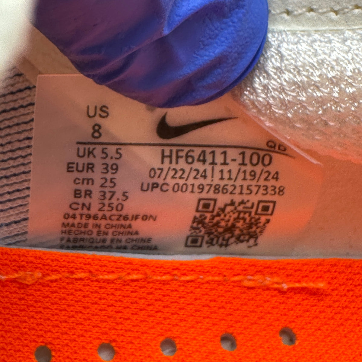 NIKE Women's 8 ZoomX Vaporfly Next% 4 Sail Orange Running HF6411-100