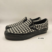 VANS WOMEN'S 7 LX CLASSIC 98 SLIP-ON HOUNDSTOOTH BLACK WHITE NWOB