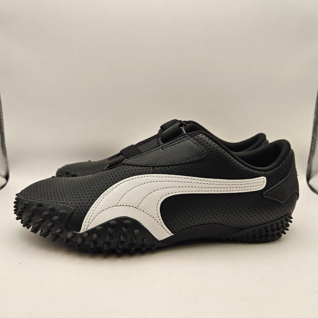 PUMA MEN'S 10.5 MOSTRO PERFORATED LEATHER PACK BLACK WHITE 397331-02 NWOB