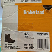 TIMBERLAND WOMEN'S 9.5 GREYFIELD MID CHELSEA BOOT MEDIUM BROWN NUBUCK