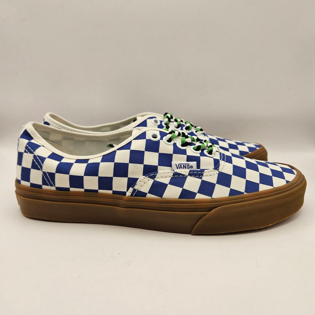 VANS WOMEN'S 9 AUTHENTIC CHECKERBOARD BLUE WHITE NWOB