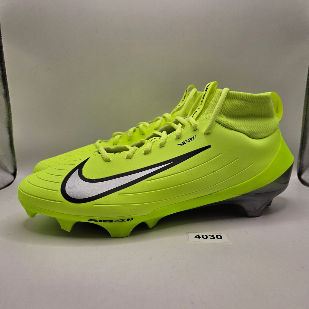 NIKE MEN'S 13 VAPOR PRO 1 FOOTBALL CLEATS VOLT GREEN SILVER IQ5163-700 NWOB