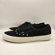 VANS MEN'S 8.5 AUTHENTIC SPIKE BLACK SUEDE WHITE GOTHIC VINTAGE NWOB