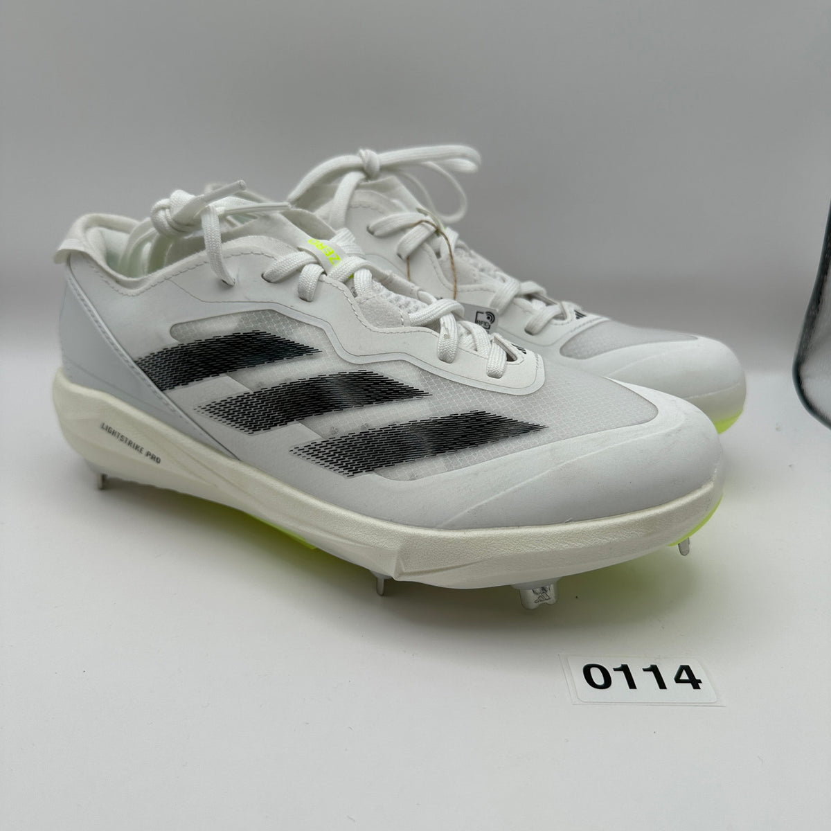 Adidas Adizero Instinct+ Softball Cleats Wms 7.5 White/Neon