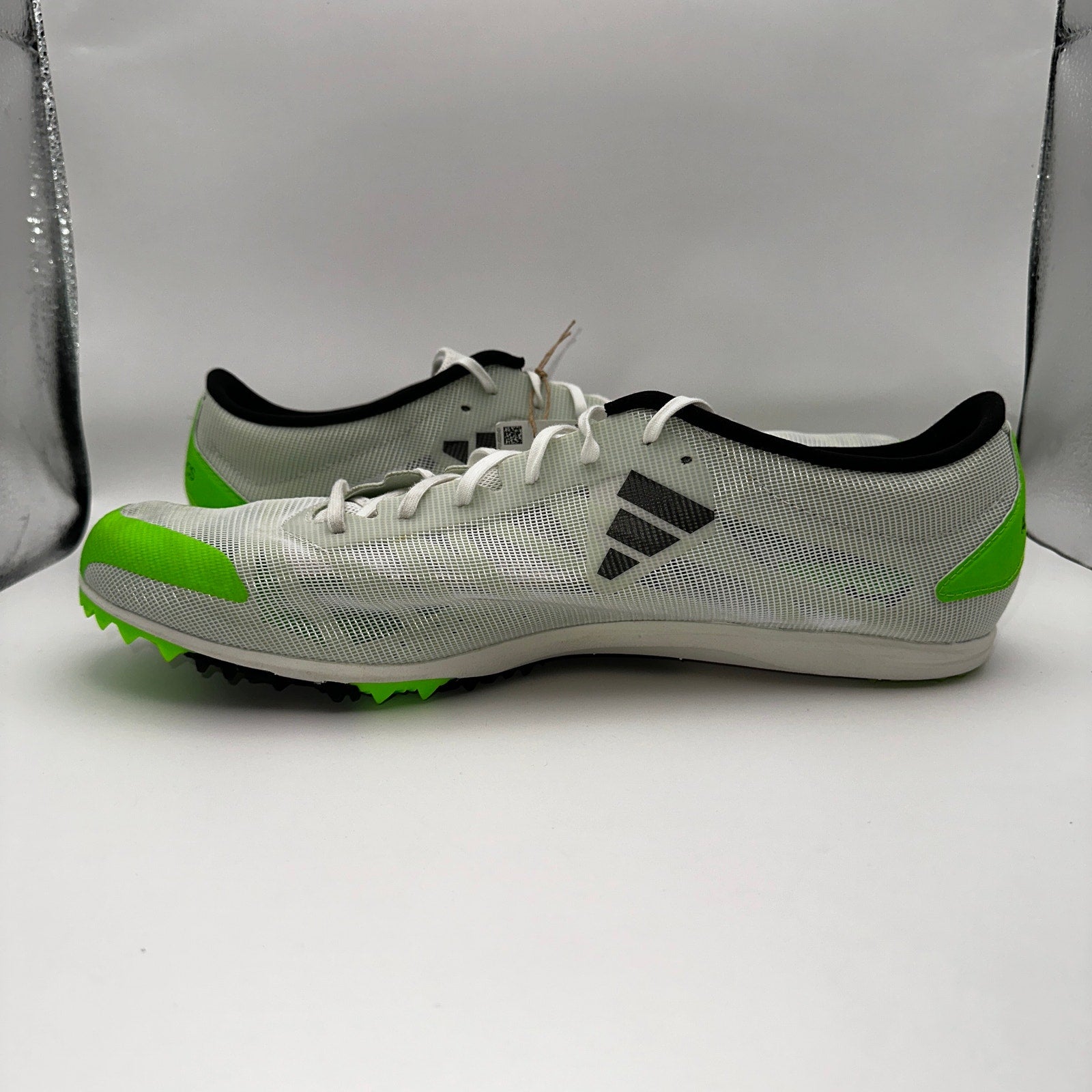 Adidas Adizero XCS Mens 15 Running Cleats White Solar Green GX6681