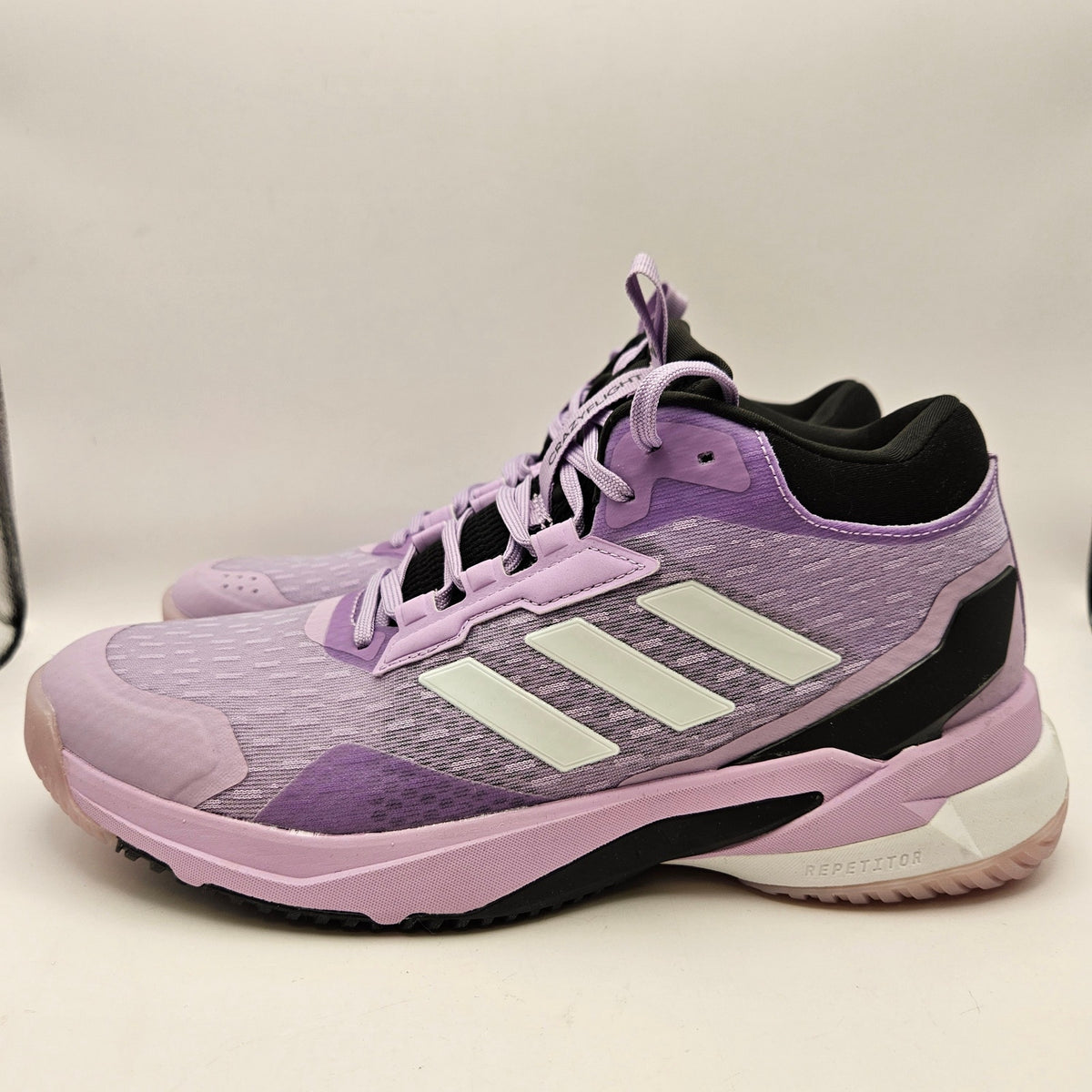 ADIDAS WOMEN'S 8.5 CRAZYFLIGHT MID VOLLEYBALL SHOES LAVENDER WHITE NWOB