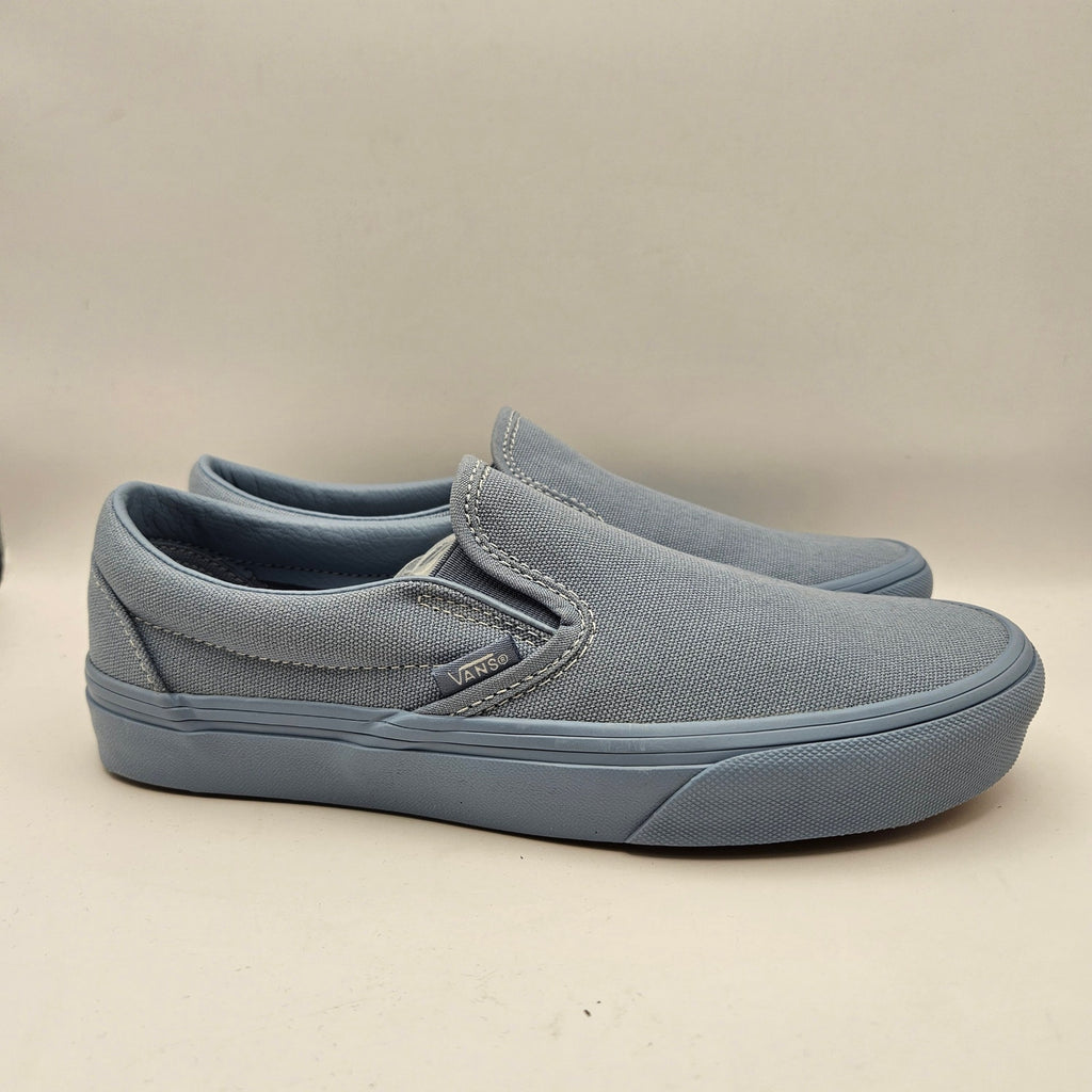 VANS WOMEN'S 7.5 CLASSIC SLIP ON PASTEL MONO DUSTY BLUE NWOB