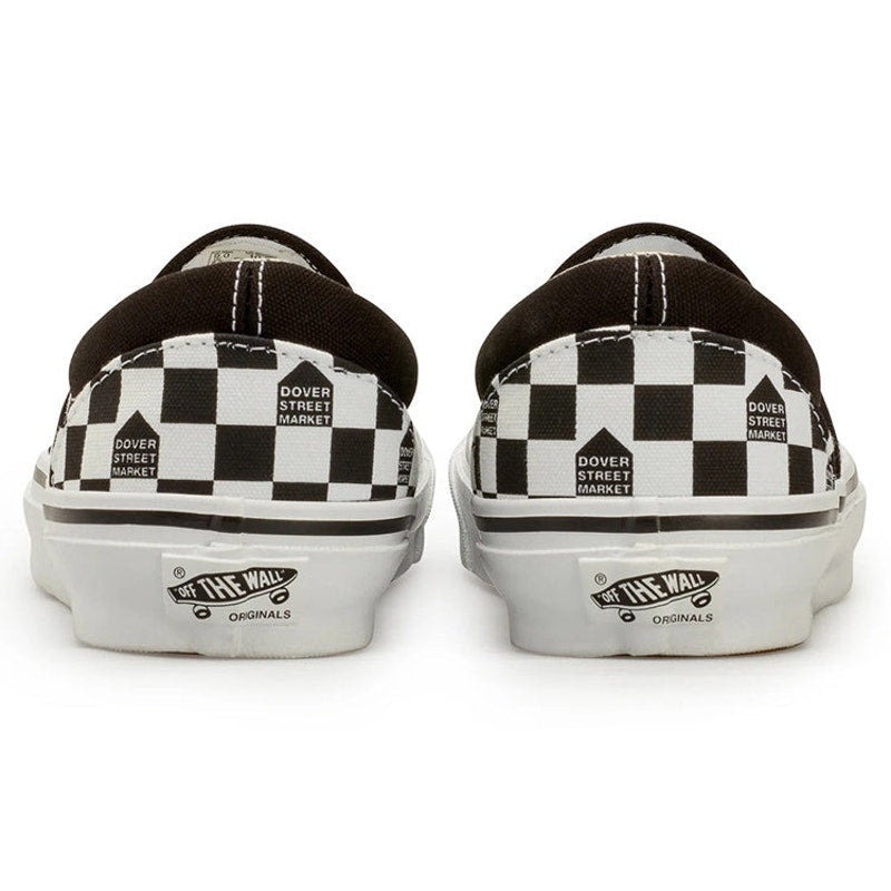 VANS X DOVER STREEM MARKET SIZE M6 W7.5 CHECKERBOARD BLACK WHITE SLIP ON NIB
