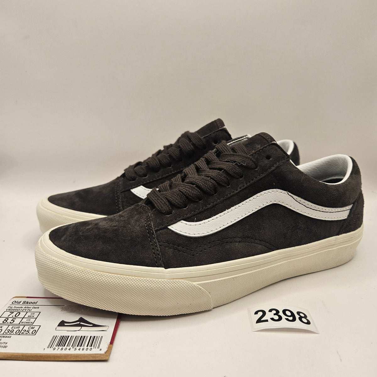 VANS M7/W8.5 OLD SKOOL PIG SUEDE AFTER DARK SKATE SNEAKER SHOES NWOB