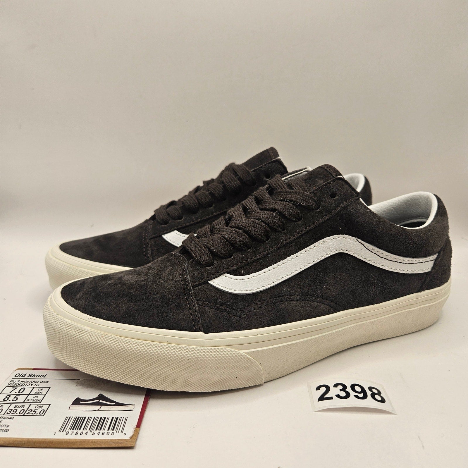 VANS M7/W8.5 OLD SKOOL PIG SUEDE AFTER DARK SKATE SNEAKER SHOES NWOB