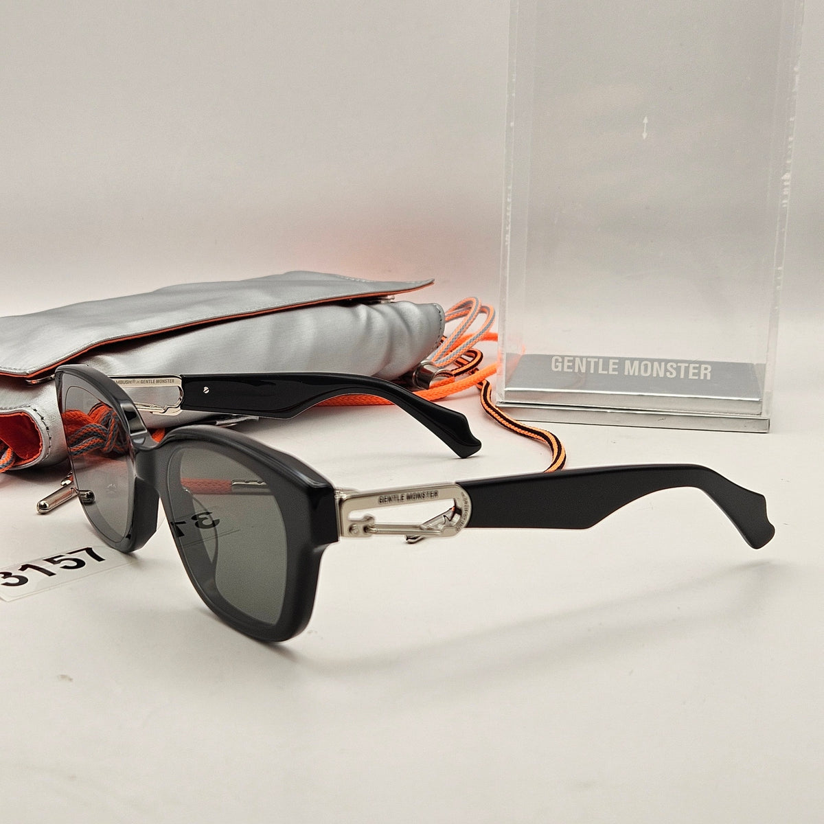 AMBUSH X GENTLE MONSTER CARABINER 1 01 BLACK SUNGLASSES NIB