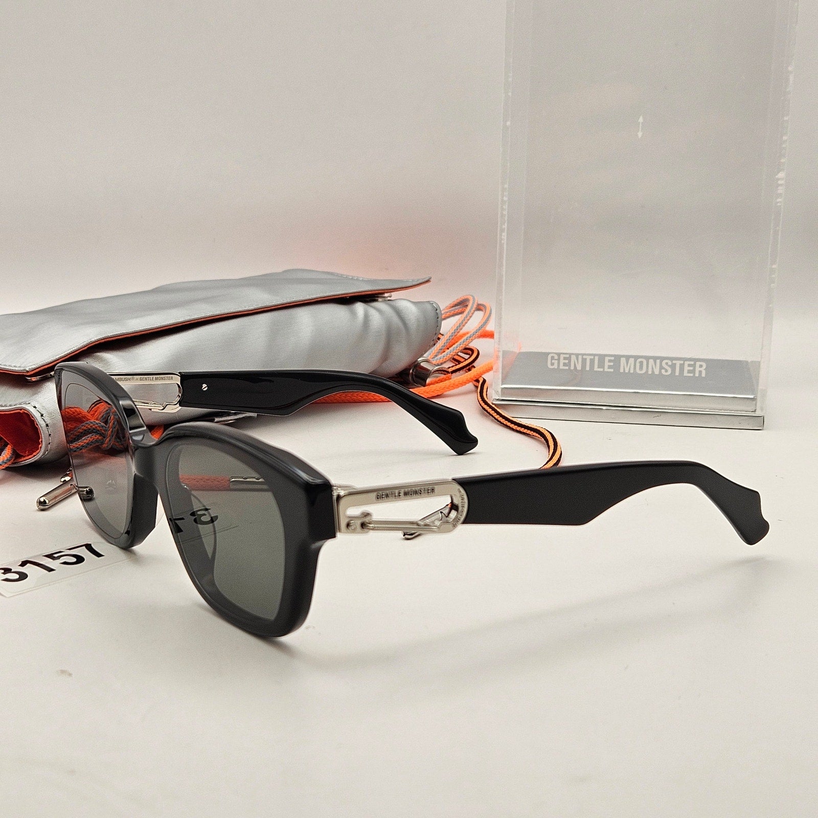 AMBUSH X GENTLE MONSTER CARABINER 1 01 BLACK SUNGLASSES NIB